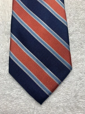 CORBATA HOMBRE TOMMY HILFIGER NARANJA CON AZUL MARINO Y AZUL CIELO 3,25 X 61 Foto 1 de 4