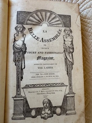 La Belle Assemblee, Vol.11-New Series, Jan-Jun 1815 with 10 hand-colored plates - Image 1 of 4