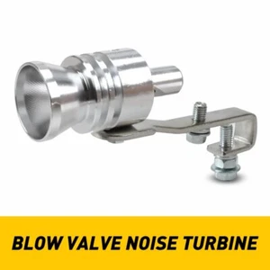 Silver Exhaust Pipe Blow off Valve Simulator Car Turbo Sound Whistle Muffler XL - Picture 1 of 9