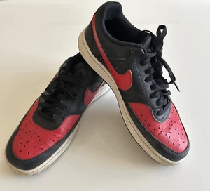 NIKE Air Force 1 Low Bred Black & Red Men's Sneakers -Size 7 - Picture 1 of 17