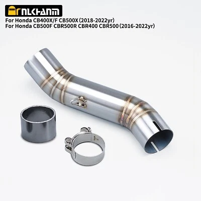 For Honda CB400X/F CB500X 18-22 Exhaust Mid Link Pipe Connect 51MM Muffler Foto 1 de 4