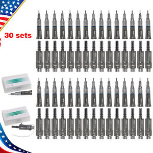 30 Kit NSK Style Dental Straight Nose Cone Handpiece with Air Motor 2Hole E-type