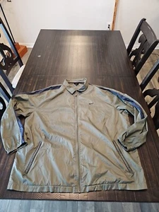 Chaqueta cortavientos vintage Y2K Nike verde oliva azul marino claro para hombre talla XLarge - Imagen 1 de 11