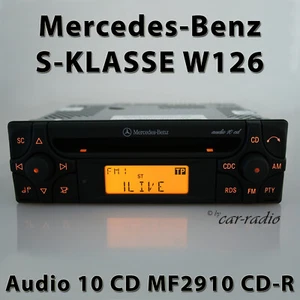Original Mercedes W126 Radio Audio 10 CD MF2910 CD-R S-Klasse V126 Autoradio RDS - Bild 1 von 11