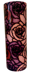 Floral Tumbler Made In A Stained Glass Pattern, Beautiful Roses! 20oz Insulated. - Picture 1 of 2