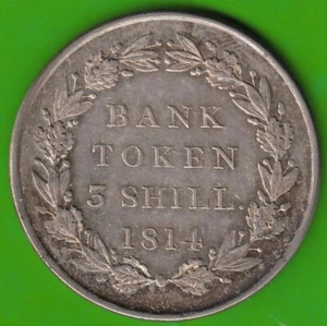 Great Britain 3 Shillings Bank Token 1814 in great condition nswleipzig - Picture 1 of 2