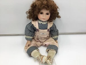 Lynnwood Little Ones Porcelain doll In Overalls by Connie Walser Derek. - Picture 1 of 9