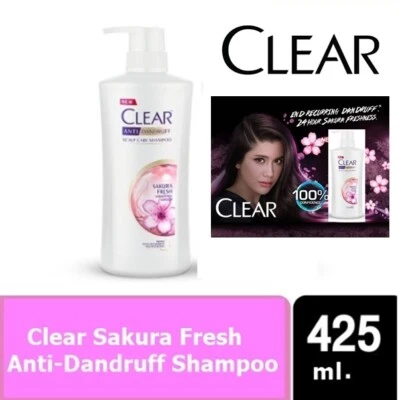 425 ml.Clear Sakura Fresh Anti-Dandruff Shampoo Fresh Scent Sakura Essence - Image 1 of 4