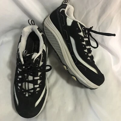 Shape Ups SKECHERS Fitness Shoes Sneaker While YOU Walk Black Toning 9 11809 - Image 1 of 4