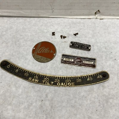 Atlas Table Saw md S-10   Name Plate Id & Guage      ATS-18 - Image 1 of 4