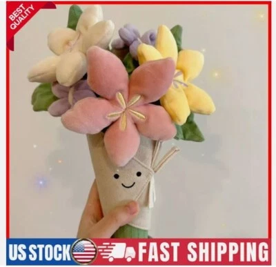 Amuseable Bouquet Of Flower Stuffed Toy Kids Gift for Girlfriend Plush -US Stock - Image 1 of 4