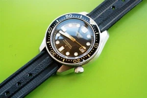 19mm rubber tire track 731 watch strap fits Seiko 6105 / 6217 Captain Willard - Picture 1 of 8