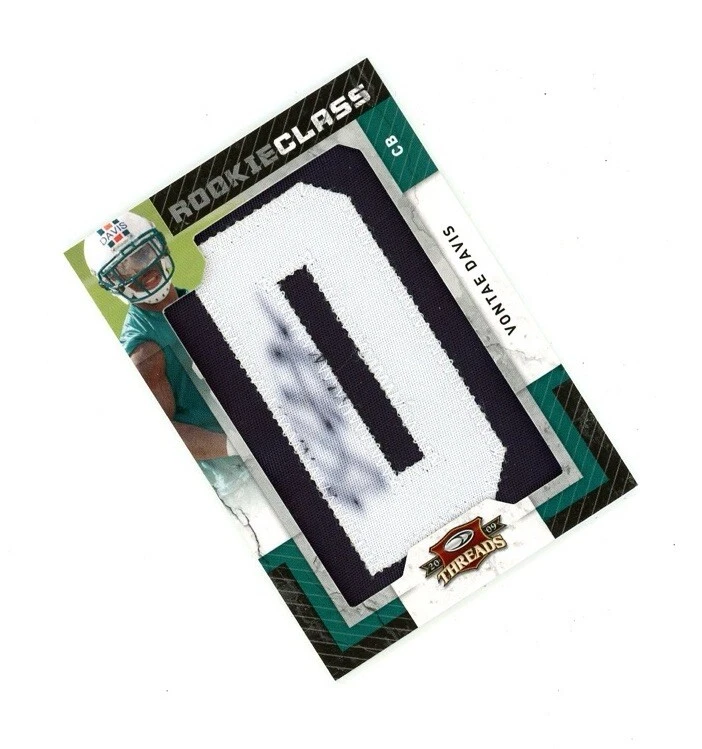 RARE 2009 Threads LETTERMAN SP VONTAE DAVIS AUTO “D” PATCH RC! /275 Dolphins - Image 1 of 1