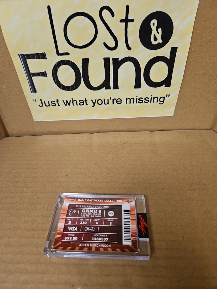 AIDAN HUTCHINSON *ERROR* 2023 NFL Leaf Game Day Ticket PIT Vs ATL *DIDNT PLAY* - Image 1 of 4