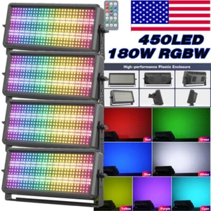 180W 450LED RGBW Wall Wash Light Strobe Light DMX DJ Party Stage Lighting Effect - Picture 1 of 20