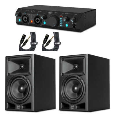 2x RCF AYRA PRO6 6.5" Active Studio Monitor w/ RCF TRK PRO2 USB Audio Interface - Image 1 of 4