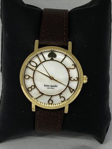 Orologio da polso donna Kate Spade New York 0780 pelle marrone quadrante bianco analogico XX573