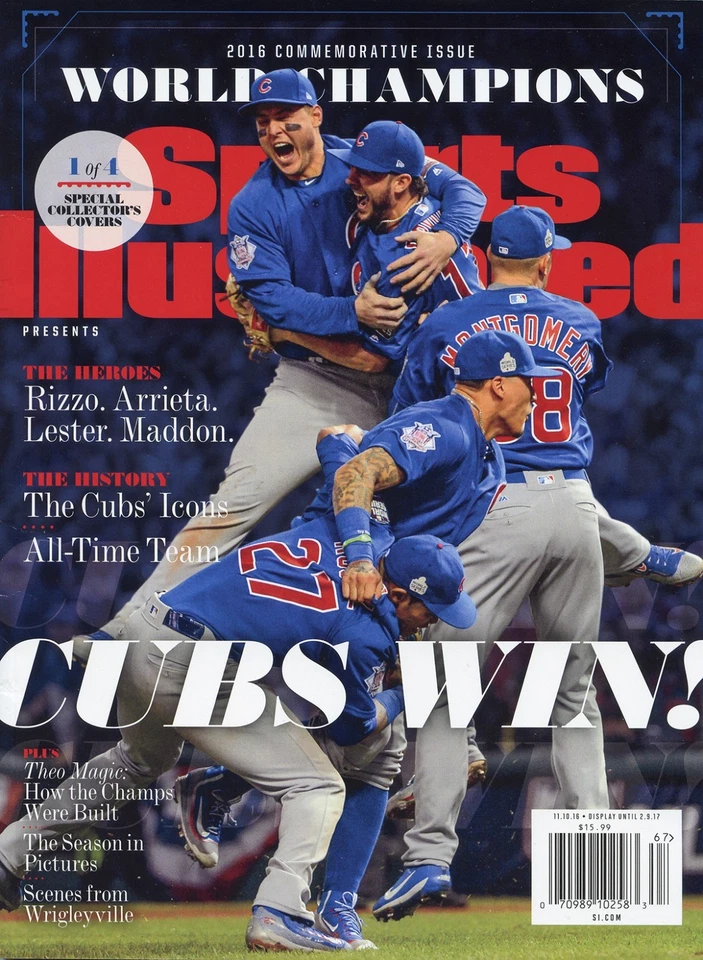 CHICAGO CUBS ЧЕМПИОНЫ МИРОВОЙ СЕРИИ SPORTS ИЛЛЮСТРИРОВАННЫЙ ПАМЯТНЫЙ ЖУРНАЛ - Изображение 1 из 1