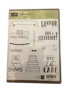 Stampin Up Stamp Set CELEBRATION TIME 143790 Stamping - Picture 1 of 3