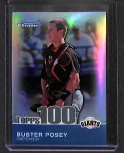 2010 Bowman Chrome Topps 100 Refractor 3TPC20 Buster Posey No 124 of 499 - Picture 1 of 2