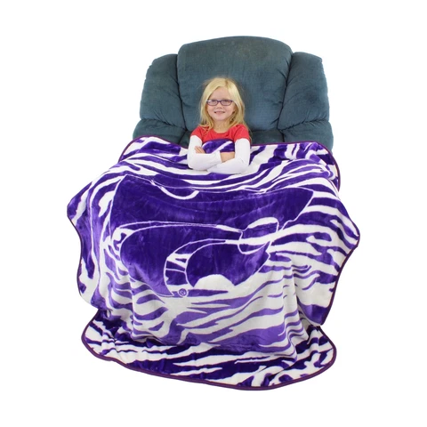 College Covers Kansas State Wildcats Raschel Throw Blanket, 60 in by 50 in Cover