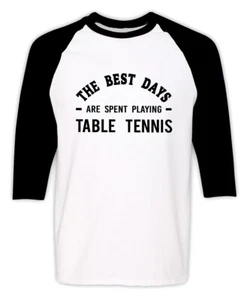 Table Tennis Coach Raglan T Shirt Funny Table Tennis Player Birthday Gift Shirt - Picture 1 of 2