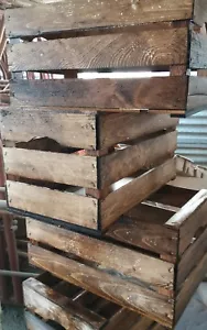 Set 3 cassette frutta nuove in legno finitura ANTICATA CERATA 50x30x27 2kg - Foto 1 di 6
