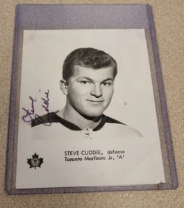 STEVE CUDDIE SIGNED 1968-69 OHA TORONTO MARLBOROS TEAM ISSUE PHOTO AUTOGRAPH WHA - Picture 1 of 2