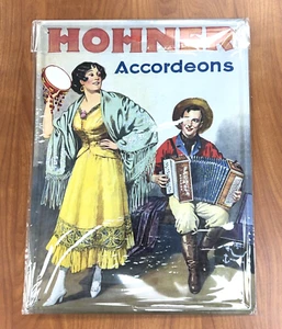 Vintage Hohner Fisarmoniche Insegna Metallo - Foto 1 di 3