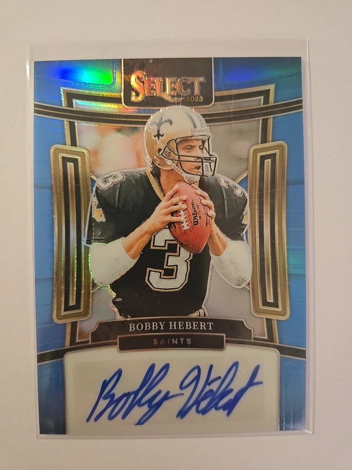 QB Auto #'d /49 - Bobby Hebert New Orleans Saints. 2023 Panini Select - Image 1 of 4