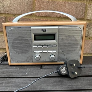 Bush Stereo DAB/FM Radio - Wooden & Silver - 356/6314 (SG002D) - Picture 1 of 11