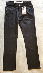 New Levis 511 Jeans Boys 18 Regular W29 L30 Black Slim Stretch Kids NWT - Picture 1 of 12