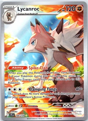 Lycanroc Illustration Rare SV09: Journey Together 166/159 NM - Image 1 of 2