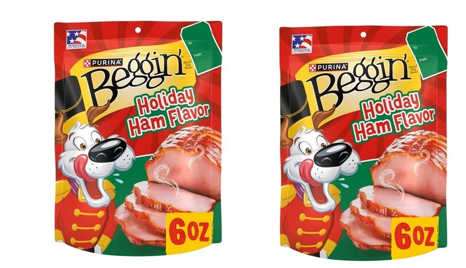 (2) Bags of Purina Beggin Strips Holiday Ham Flavor - Image 1 of 1