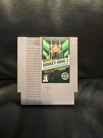 Donkey Kong 3 Arcade Classics (Nintendo, 1986) NES Authentic 5-Screw CART ONLY