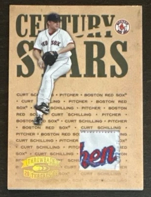 Curt SCHILLING🔥2005 Donruss Throwback Threads Century Stars PATCH #CS-38 3/5 - Image 1 of 3