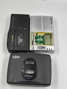 Lot of 3 UNITED Cassette Players for Parts - DCR5402 & UOM 4570 - Picture 1 of 11