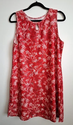 Vestido Nuu Muu Activewear Pickleball tênis de golfe vermelho sem mangas tamanho XL EUC - Imagem 1 de 4