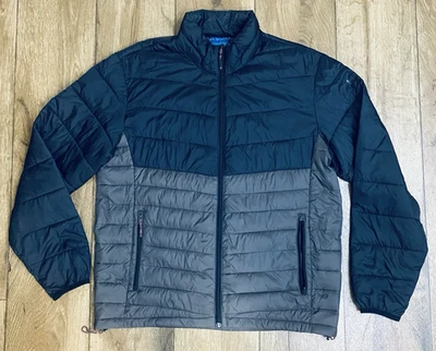 Hawke & Co Mens Performance Puffer Jacket Size Large Lightweight Black & Gray - Image 1 of 4