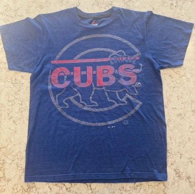 Camiseta Majestic Chicago Cubs Talla Med MLB Anillo Hilado Suave Foto 1 de 4