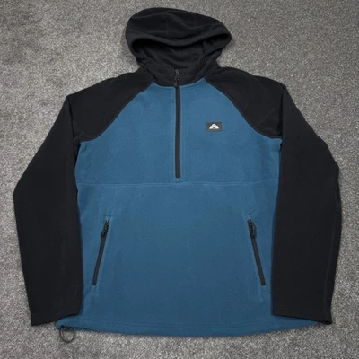 EMS Jacket Women Medium Blue 1/4 Zip Hooded Hike Fleece Eastern Mountain Sports - Image 1 of 4