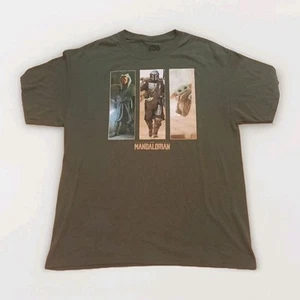 Old Navy Mandalorian T-Shirt Gray Short Sleeve Youth L Star Wars Promo - Picture 1 of 5