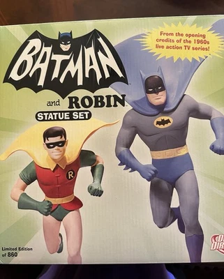 Juego de estatua del programa de televisión de Batman y Robin de DC DIRECT de los años 60 BAJO #20/860 SIN USAR, EN CAJA Foto 1 de 4