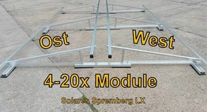 East/West Riser LX for 4-14x Modules Vertical Upright Flat Roof Gravel Roof - Picture 1 of 96