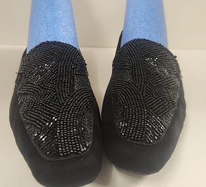 Frankie And Baby Beverly Feldman Black Suede Loafer - Picture 1 of 17