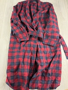 Albornoz PENDLETON Rojo Lana Cuadros Cinturón Talla Hombre’s M - Imagen 1 de 13