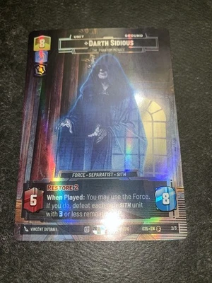 Star Wars Unlimited TCG Darth Sidious The Phantom Menace 2/3 Gift Box Promo Good - Image 1 of 4