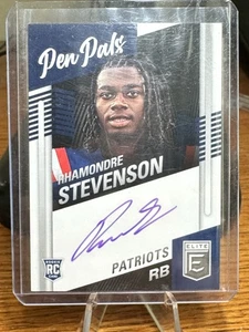 2021 Panini Donruss Elite Rhamondre Stevenson Pen Pals Auto RARE Purple Ink - Picture 1 of 2