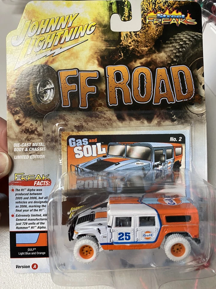 Johnny Lightning 1:64 Street Freaks Ver A 2006 Hummer H1 Alpha Blue CHASE - Image 1 of 1