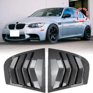 Carbon Look Rear Window Louver Shutter Cover For BMW E90 3-Series Sedan 05-2013 - Picture 1 of 3